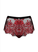 Redessia Kanten Slip - Rood/Zwart - PlayForFun
